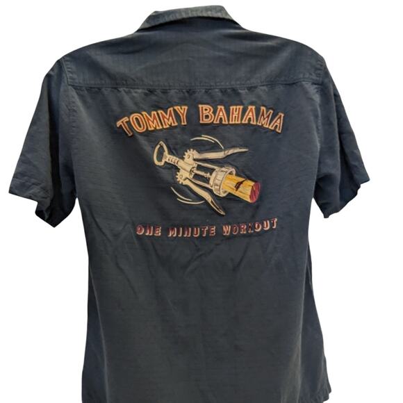 Tommy Bahama Mens Small Silk Camp Shirt One Minute Workout Hawaiian Tropical - Picture 1 of 15
